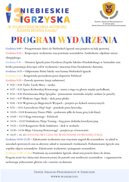 Program III Niebieskich Igrzysk