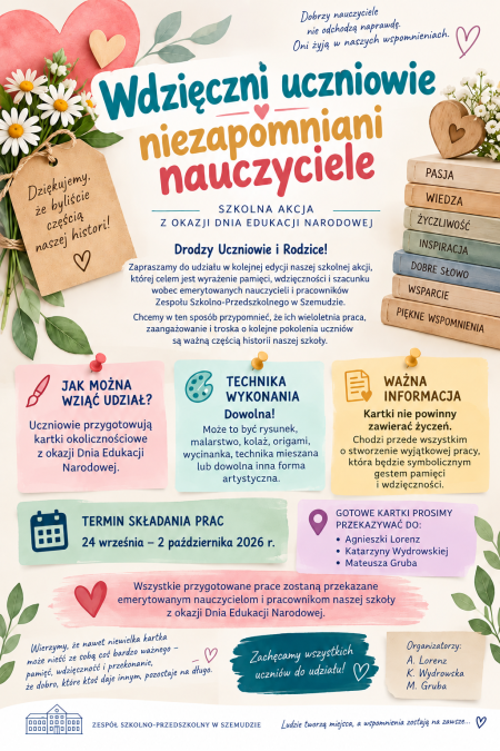 „Wdzięczni uczniowie - niezapomniani nauczyciele”